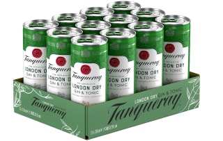 Tanqueray Ginebras London Dry Gin y Tonic 250 ml x 12 por 18.44€