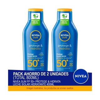 NIVEA SUN protector solar leche 2 x 400ml por 19,77€