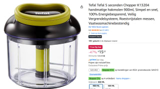 Tefal 5 Second Hakmolen voor €15,23 bij Amazon