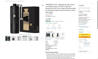 TIMEMORE C5 Pro Molinillo Café por $1,274 | Oferta Amazon