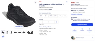 Tenis para Correr Adidas Runfalcon 5 Juveniles por $660 en Coppel