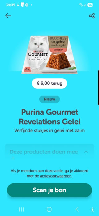 €3 cashback op Gourmet Revelations mousse & gelei via Tikkie