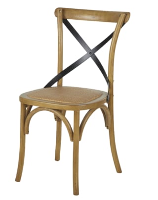Chaise bistrot en bois de hêtre et bambou Tradition à 99,99€