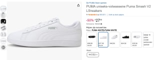 PUMA Smash V2 L Sneakers (uniseks) voor €27,48 bij Amazon.nl