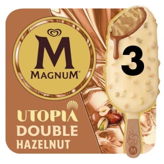 Magnum Utopia Double Hazelnut Ice Cream Sticks 3 x 85ml for £0.42 at Asda