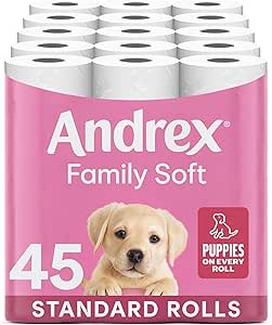 : Andrex Family Soft Toilet Roll - 45 Toilet Rolls, Bulk Buy - £13.36 / £11.95
