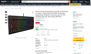 Teclado Gaming HyperX Alloy Core RGB por $449 | Oferta Amazon