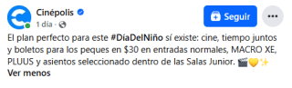 Boletos por $30 para Niños en Entrada Normal | Cinépolis
