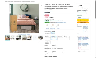Base de Cama King Metal Resistente por $1469 | Oferta Amazon