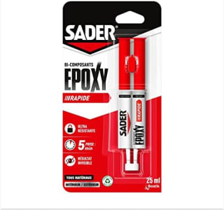 SADER Colle Epoxy bi-composant Rapide 25ml pour 5,88€ chez Amazon