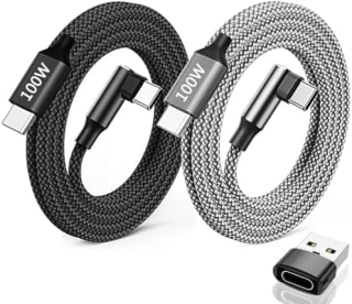 100W Right Angle USB C to C Fast Charging Cables (2Pack/3FT). Sold by ZJXD-UK FBA