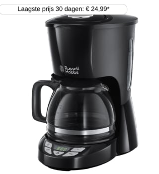 Russell Hobbs Textures Plus Koffie Maker voor €23,99 bij de mediamarkt
