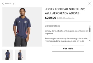 Jersey SDFC H JSY Azul Aeroready Adidas por $269 | Privalia