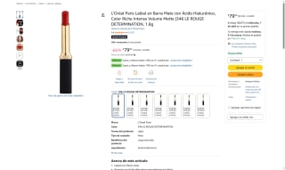 Labial L'Oréal Paris 346 LE ROUGE DETERMINATION por $79 | Amazon