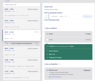 Amsterdam Centraal naar Barcelona met de trein voor 118 euro