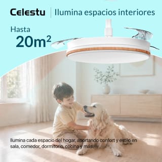 Ventilador de techo con luz LED (106 cm) por 26,56€