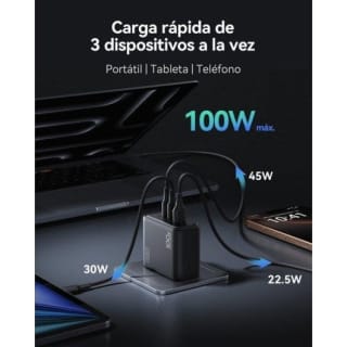 Cargador de pared INIU Leopard 100W por 18,75€ en PcComponentes