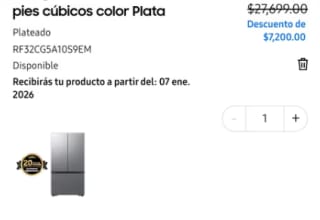 Refrigerador French Door Family Hub 32 pies por $15,605