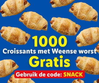 Gratis croissant met weense worst via de Lidl app