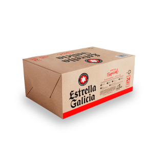 24 latas Estrella Galicia Especial de 33 cl + Gratis 6 vasos cerveza por 16.53€