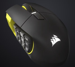 Ratón para juegos MMO SCIMITAR ELITE WIRELESS SE, negro y amarillo por 99.99€
