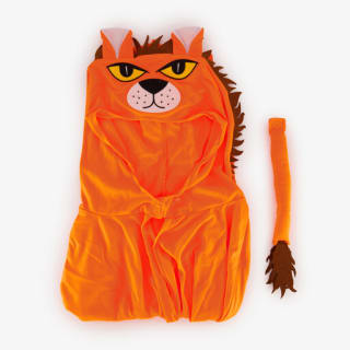 Kinder cape met leeuwenkop oranje voor €2,99 bij Scapino