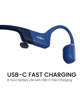 Shokz OpenRun Bluetooth Wireless Open-Ear Headphones (Blue) for £89 at John Lewis