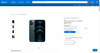 iPhone 12 Pro 256GB Reacondicionado por $5,949 | Walmart (BBVA)
