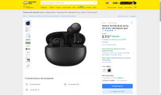 Audífonos Realme TechLife Buds por $314 | Mercado Libre