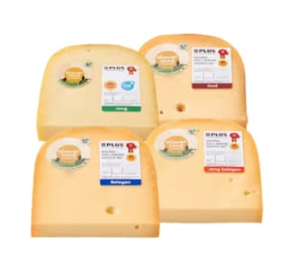 1+1 gratis op alle Klaverland Kaas stukken en plakken bij de Plus