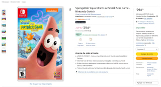 SpongeBob SquarePants A Patrick Star Game para Switch por $295 en Amazon