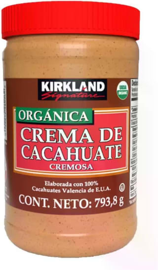 Kirkland Crema de Cacahuate Orgánica (793.8g) por $126 en Amazon