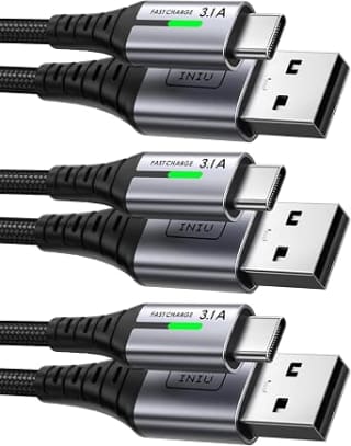 INIU Cable USB A a USB C (pack 3: 2m+2m+0,5m) por 6.62€ en Amazon