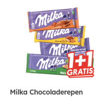 Milka chocoladerepen 1+1 gratis bij DekaMarkt