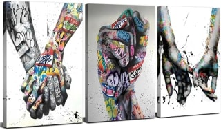 AREBOLO 3 piezas arte mural en lienzo (30 x 40 cm) por 9,99€ en Amazon