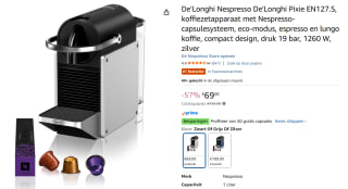 De'Longhi Pixie EN127.S Nespresso koffiezetapparaat voor €69 bij Amazon
