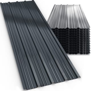 12 Tôles de bardage 129cm x 46cm couleur grise à 54,99€
