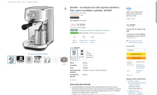 Cafetera Breville Bambino Plus por $7,773 | Oferta Amazon