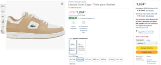 Lacoste Court Cage piel por $1,894 | Amazon
