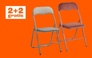 2+2 gratis op alle klapstoelen bij Kwantum