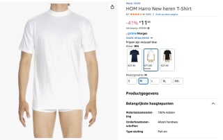 Heren T-Shirt HOM Harro New voor €11,83 bij Amazon