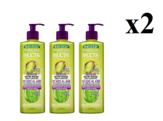 2 Packs de 3x400ml Garnier Fructis Nutri Rizos Crema Sin Aclarado por 17.94€
