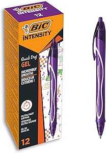 12 bolígrafos BIC Gel-ocity Quick Dry Bolígrafos de Gel Morado por 7.25€