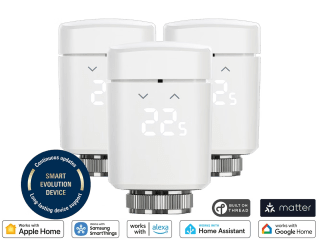 3x Eve Thermo (4e generatie) slimme radiatorthermostaat voor €119,95 bij iBOOD