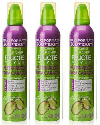 3 x Garnier Fructis Style Espuma Hidra-Rizos 5 Acciones, 200 ml por 5.53€