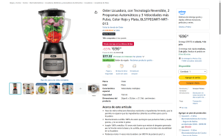 Licuadora Oster 800W con Vaso de Vidrio por $696 | Oferta Amazon