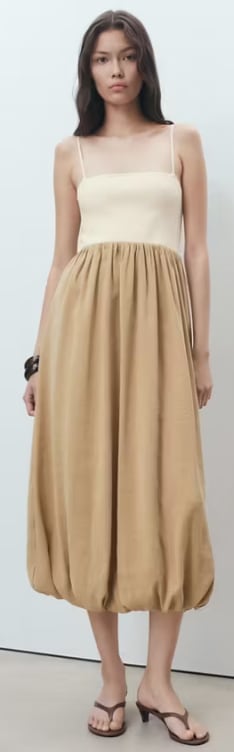 Vestido tejido combinado globo por 13.99€