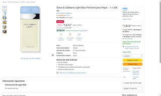 Dolce & Gabbana Light Blue 200ml por $1,612 | Amazon