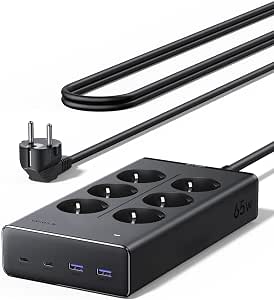 UGREEN 10 EN 1 Regleta Enchufe PD 65W USB C Multiple 6 Tomas AC 3680W 16A por 32.39€