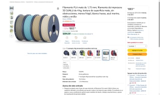 Filamento PLA Mate 1,75 mm 4kg Rojo Navidad por $883 | Amazon